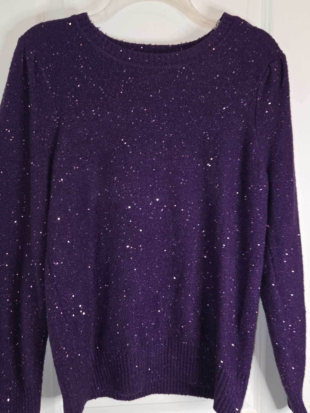 Purple Sparkly Liz Claiborne Sweater - Picture 5 of 12